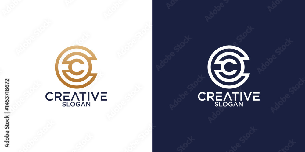 Fototapete initial c abstract monogram logo vector design
