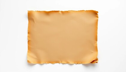 Obraz premium Aged parchment paper, textured edges, isolated on white, white, grungy
