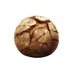 Naklejka premium Cracked Crust Round Loaf of Artisan Bread