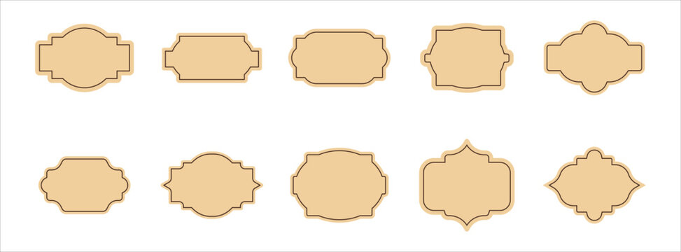 DECORATIVE RECTANGLE RETRO TEXT BOX