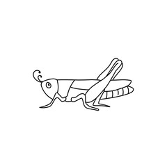 grasshopper line icon