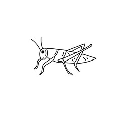 grasshopper line icon