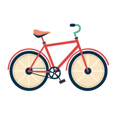 Fototapeta premium Bicycle in a minimalist style with pastel colors 