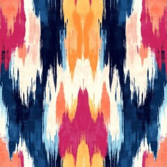 Seamless Ikat Pattern. Abstract  background for textile design, wallpaper, surface textures, wrapping paper.