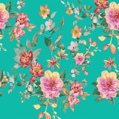 abstract, vector, monochrome, big flowers, all over textiles design, illustration digital image can be used for wrapping paper