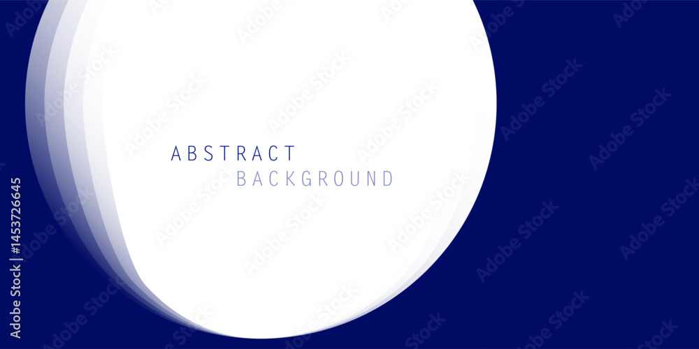 Aufkleber minimalist high-contrast abstract design with a striped, gradient sphere and copyspace on the left. 