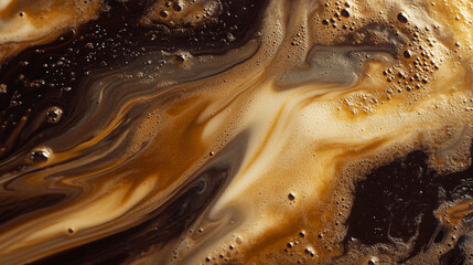 Coffee Crema Swirls Abstract Brown Beige Texture