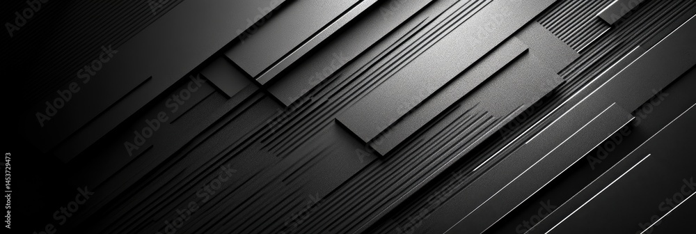 Poster Abstract geometric design with layered shapes and lines.