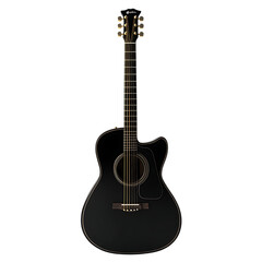 Fototapeta premium Elegant black acoustic guitar 