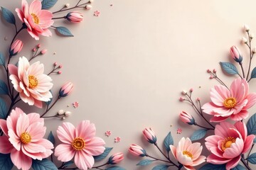 Subtle floral motifs repeat on a soft, muted background , background, texture