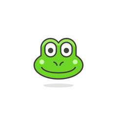 vector illustration of a green frog on white