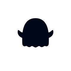 Funny ghost emoji vector boo spooky halloween chat symbol sign icon illustration