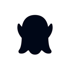 Obraz premium Funny ghost emoji vector boo spooky halloween chat symbol sign icon illustration