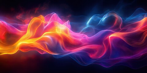 Fototapeta premium Vibrant abstract design with flowing forms