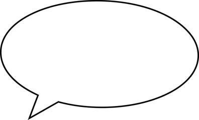 Outline White Communication Shape on the transparent background AI Generative
