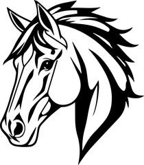 black spotted horse logo illustration vector