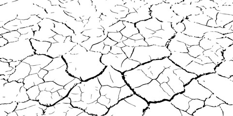  Abstract messy and distressed element for overlay.Grunge black and white crack texture background.vector
