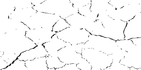  Abstract messy and distressed element for overlay.Grunge black and white crack texture background.vector
