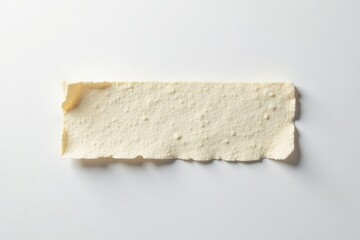 Close-up of a textured flap, stark white backdrop , detail, synthetic, flap