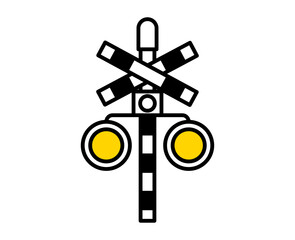 踏切警報機のピクトグラムアイコン