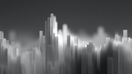 Fototapeta premium sleek digital glitch-art pattern overlays monochrome minimalistic background offering ample copy space