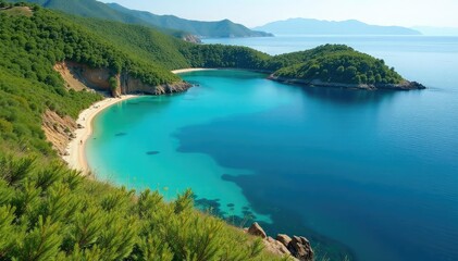 Irregular shoreline creating organic lake shape, form, stream, uneven