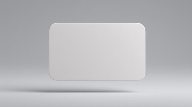 sleek minimalistic technological device card isolated on white background