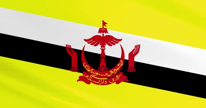 Brunei waving flag