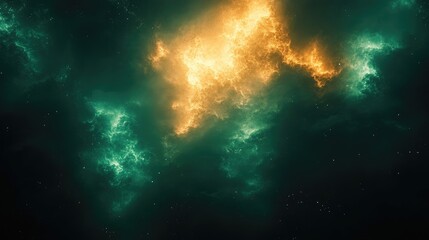 Cosmic nebulae with vibrant colors