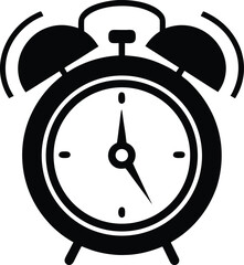 alarm clock ringing on white background  .eps