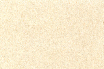 Surface of light-brown paper or cardboard, background, texture. Backdrop of smooth brown paper surface. Flat and a little bit fibrous brownish paper. Fragment of thick, brown-beige paper surface