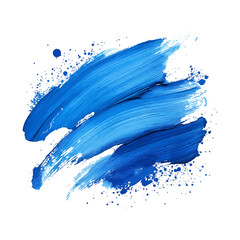 Abstract Modern Watercolor Streaks in Blue Brush Strokes and Editable Art Design