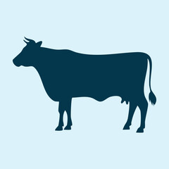 Cow silhouette minimalist design