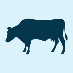 Cow silhouette vector design