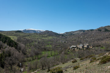 mountain landscape with blue sky