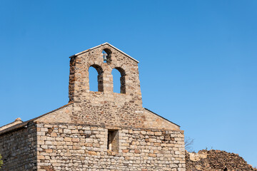 bell tower of the church church of ste marie of Bello-lloch