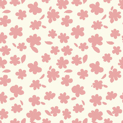 Daisy flower seamless pattern on blue background. Ditsy floral print with tiny chamomile great for fashion fabric, home decor textile and wallpaper. Vector