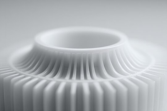 close-up of 3d printed gear on neutral background