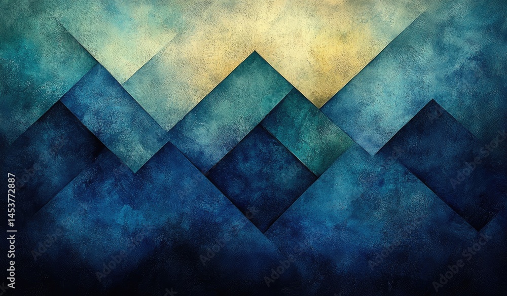 Poster abstract geometric pattern with muted color tones.