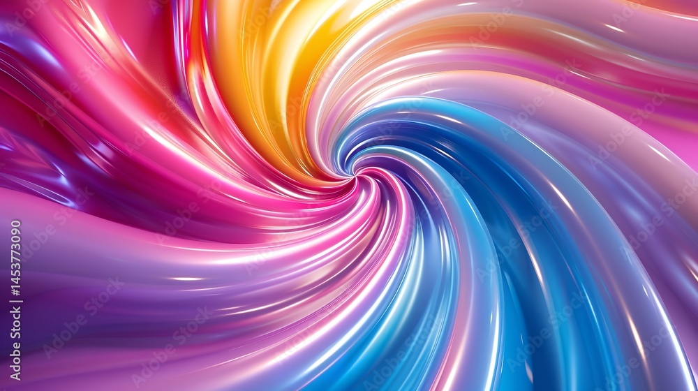 Poster colorful spiral ribbon. abstract vector background with colorful lines.