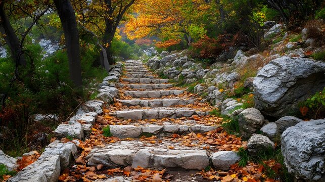 Scenic hiking trail in Termessos National Park