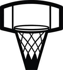 basketball hoop on white background  