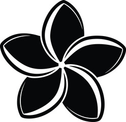 Spa salon plumeria flower glyph icon