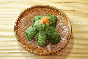 A serving of vegetable food. Healthy meal