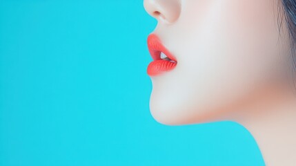 Plastic surgeon touching and examining facial skin of a Asian female,Woman face being checked doctor hands to cosmetic surgery,rhinoplasty surgery in clinic, generative ai,3d render.