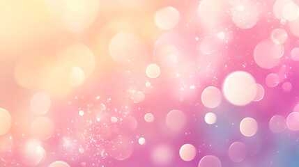 Obraz premium Glitter festive pastel pink background with blurred sparkles, Christmas, birthday or holiday background