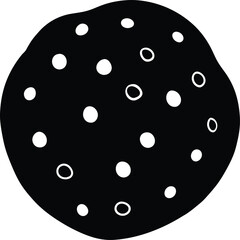 chocolate chip cookie on white background 