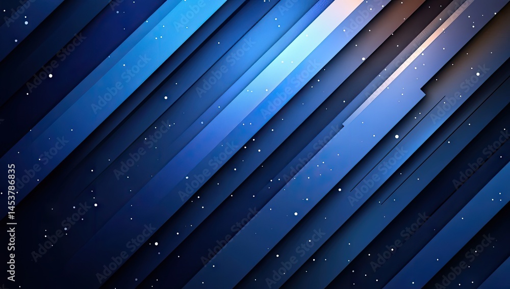 Poster abstract design with diagonal stripes and light speckles.