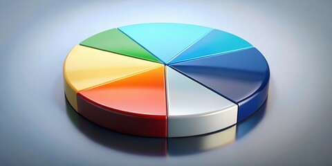 Obraz premium Pie chart with modern design, data visualization, sophistication , data visualization