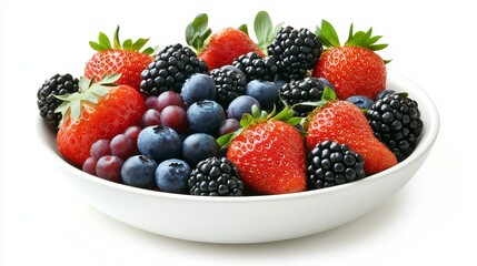 Fresh summer berries bowl red strawberries blueberries blackberries mix food ripe life fruit sweet